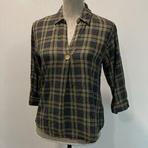 Koton Plaid Top Green Check Casual Size 6 US , UK 10